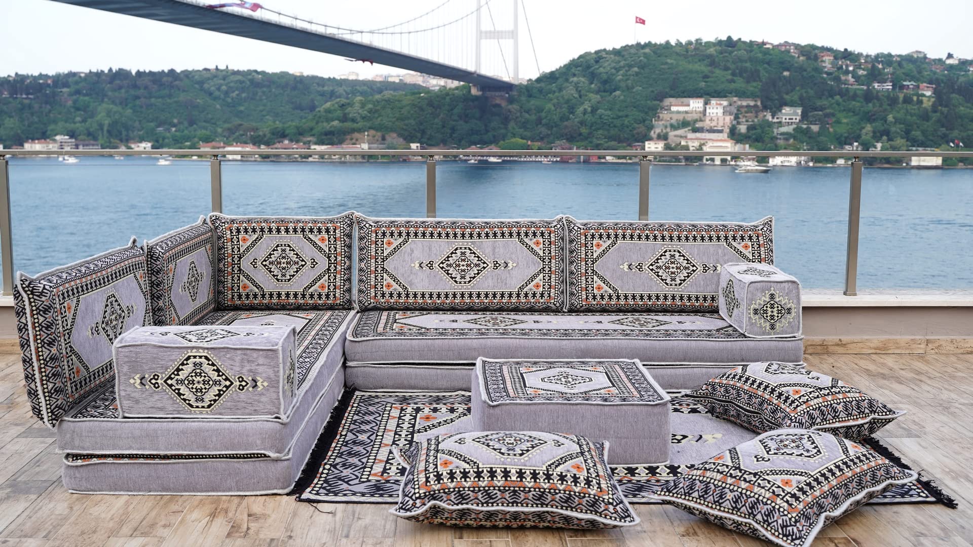 Amazon.com: arabicsofa Gray Oriental Arabic Jalsa Floor Seating